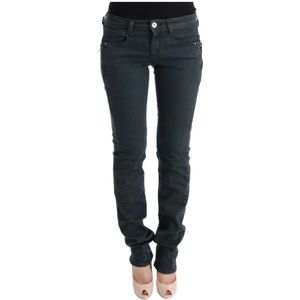 Costume National, Gray Cotton Superslim Denim Jeans Grijs, Dames, Maat:W26