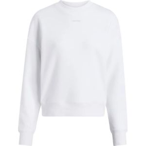 Calvin Klein, Sweatshirts & Hoodies, Dames, Wit, XS, Nano Logo Relaxte Sweatshirt