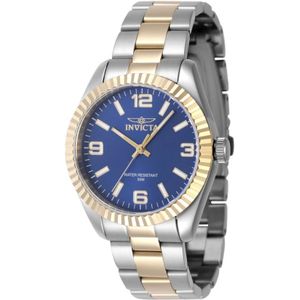 Invicta Watches, Accessoires, Dames, Grijs, ONE Size, Blauwe wijzerplaat quartz horloge - Specialty