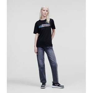 Karl Lagerfeld, Tops, Dames, Zwart, S, T-shirt