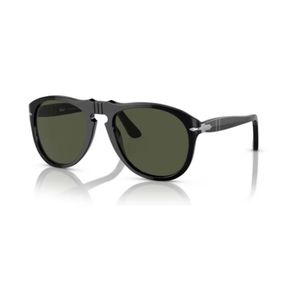 Persol, Accessoires, unisex, Zwart, L, Klassieke ronde zonnebril in zwart