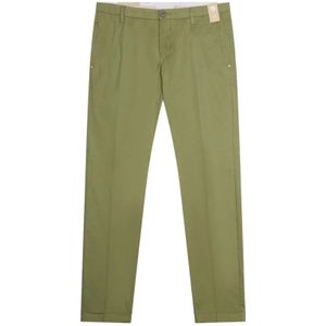 At.P.Co, Broeken, Heren, Groen, XL, Katoen, Groene Katoenen Chino Broek