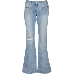 Palm Angels, Bootcut Jeans Blauw, Dames, Maat:W26
