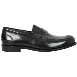 Church's, Schoenen, Heren, Zwart, 40 1/2 EU, Leer, Zwarte Loafers - Tijdloze en Stijlvolle Keuze