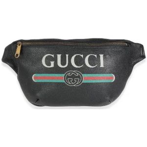 Gucci Vintage, Pre-owned, Dames, Zwart, ONE Size, Leer, Pre-owned Leather crossbody-bags