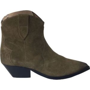 Isabel Marant Pre-owned, Pre-owned, Dames, Groen, 39 EU, Suède, Pre-owned Suede boots