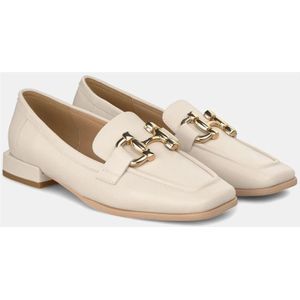 Alma EN Pena, Schoenen, Dames, Wit, 42 EU, Leer, Vierkante Neus Leren Loafer