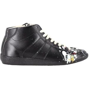Maison Margiela Pre-owned, Pre-owned Leather sneakers Zwart, Heren, Maat:40 EU