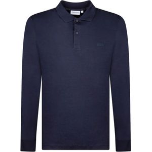 Calvin Klein, Tops, Heren, Blauw, M, Katoen, Nachthemel Polo Shirt Blauw
