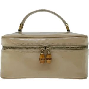 Gucci Vintage, Pre-owned, Dames, Beige, ONE Size, Leer, Pre-owned Leather clutches