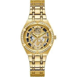 Guess, Accessoires, Dames, Geel, ONE Size, Dames Horloge Allara Multifunction skeleton Goud Gw 0604L2