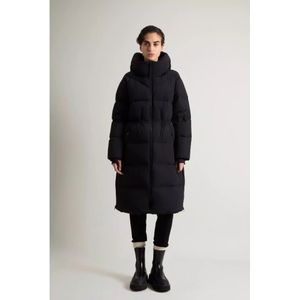 Woolrich, Mantels, Dames, Zwart, M, Nylon, Aurora Long Down Stretch Parka