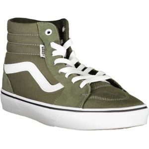 Vans, Schoenen, Heren, Groen, 43 EU, Polyester, Groene Polyester Sneaker met Veters