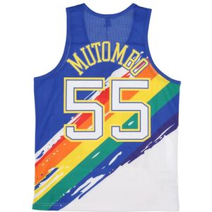 Mitchell & Ness, Sport, Heren, Veelkleurig, XL, Polyester, NBA Basketbalshirt Mutombo 55