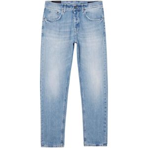 Dondup, Jeans, Heren, Blauw, W40, Denim, Slim Fit Lage Taille Denim Jeans Ss 23