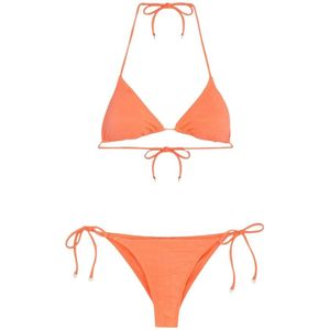 F**k, Badkleding, Dames, Oranje, S, Driehoek Bikini Set Braziliaanse Stijl
