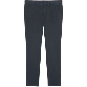 Marc O'Polo, Broeken, Heren, Blauw, W29 L32, Katoen, Chino model Stig gevormd