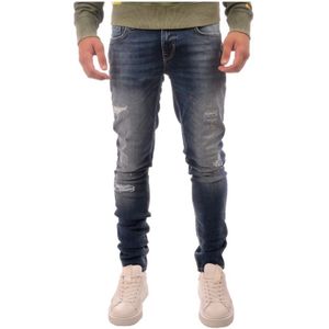 Antony Morato, Ozzy Tapered Fit Jeans in Stre Mmdt 00241 75413 Blauw Blauw, Heren, Maat:W38