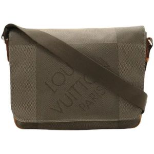 Louis Vuitton Vintage, Pre-owned Cotton louis-vuitton-bags Groen, Dames, Maat:ONE Size