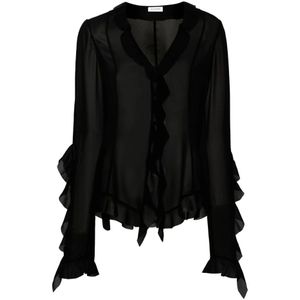 Acne Studios, Blouses Zwart, Dames, Maat:XS