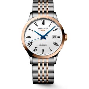 Longines, Automatisch Witte Wijzerplaat Stalen Horloge Wit, Dames, Maat:ONE Size