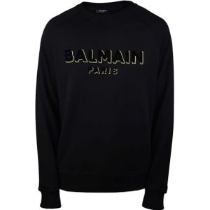 Balmain, Sweatshirts & Hoodies, Heren, Zwart, 3Xl, Katoen, Beachwear