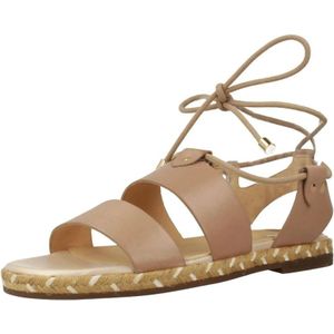 Geox, Schoenen, Dames, Bruin, 38 EU, Stijlvolle Platte Sandalen