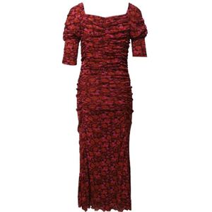 Diane Von Furstenberg, Kleedjes, Dames, Rood, L, Nylon, Nylon dresses