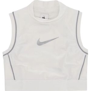 Nike, Tops, Dames, Wit, L, Reflecterende Sportieve Crop Top Limited Edition