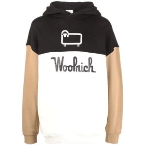 Woolrich, Sweatshirts & Hoodies, Heren, Wit, S, Hoodie