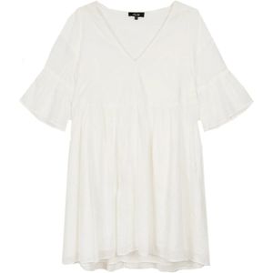 Alix The Label, Kleedjes, Dames, Wit, M, Elegante witte jurk met moderne twist