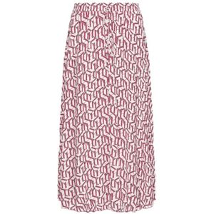 Tommy Hilfiger, Gedrukte Geplooide Midi Rok met Verstelbare Taille Roze, Dames, Maat:S