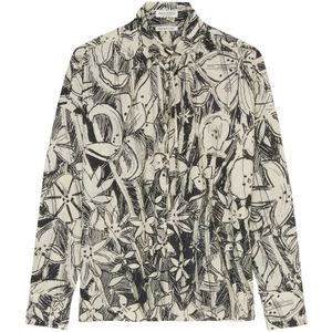 Marc O'Polo, Blouses & Shirts, Dames, Veelkleurig, L, Katoen, Losse flap blouse