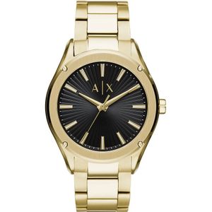 Armani Exchange, Accessoires, Heren, Geel, ONE Size, Gouden Roestvrijstalen Analoge Horloge