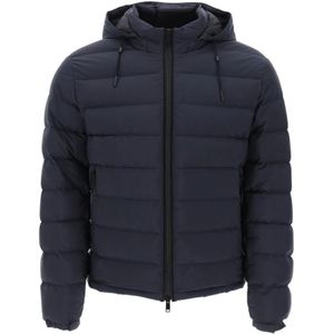 Ermenegildo Zegna, Jassen, Heren, Blauw, L, Polyester, Bomberjack