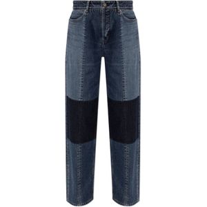 Jil Sander, Jeans met stikseldetails Blauw, Dames, Maat:W27