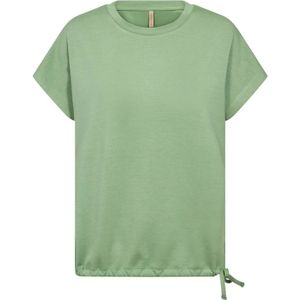 Soyaconcept, Tops, Dames, Groen, XL, Polyester, Casual Shirt met Ronde Halslijn en Stoer Detail