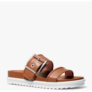 Michael Kors, Schoenen, Dames, Bruin, 36 EU, Stijlvolle Leren Loafers voor Mannen