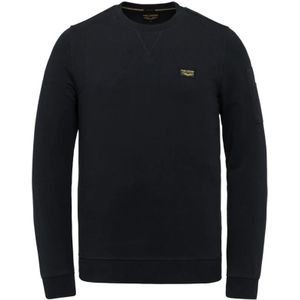 PME Legend, Blauwe Longsleeve met Schouderdetails en Logo Blauw, Heren, Maat:M