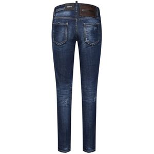 Dsquared2, Jeans, Dames, Blauw, 2Xs, Katoen, Blauwe Skinny-Fit Jeans Aw 24