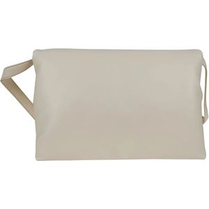 Marni, Tassen, Dames, Beige, ONE Size, Leer, Nieuwe Prisma tas met puf design