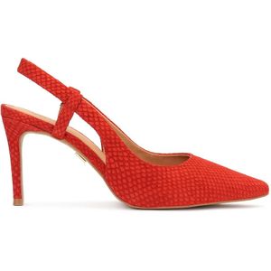 Kazar, Schoenen, Dames, Rood, 38 EU, Effectieve rode pumps met open hiel