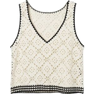 Desigual, Mouwloze Top Wit, Dames, Maat:M