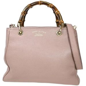 Gucci Vintage, Tweedehands leren handtassen Roze, Dames, Maat:ONE Size