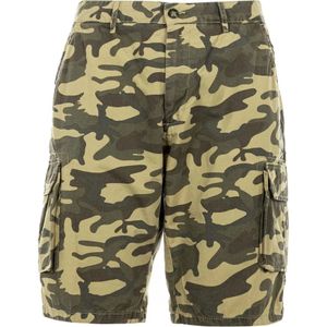 Liu Jo, Korte broeken, Heren, Veelkleurig, S, Katoen, Cargo Bermuda Shorts Camo Print