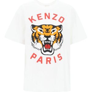 Kenzo, Tops, Dames, Wit, S, Katoen, T-Shirts