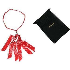 Palm Angels, Katoenen Bandana Ketting Rood, Heren, Maat:ONE Size