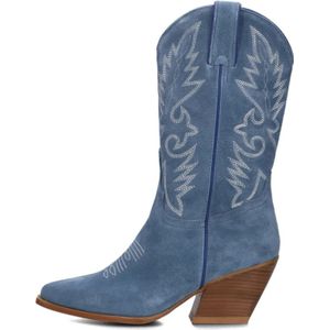 Red Rag, Schoenen, Dames, Blauw, 40 EU, Suède, Blauwe Suède Cowboylaarzen