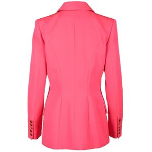 Balmain, Jassen, Dames, Roze, L, Wol, Wollen Jas