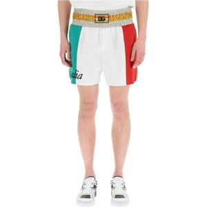 Dolce & Gabbana, Korte broeken, Heren, Veelkleurig, M, Polyester, Shorts